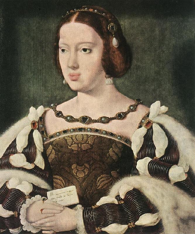 CLEVE, Joos van Portrait of Eleonora, Queen of France  fdg Norge oil painting art
